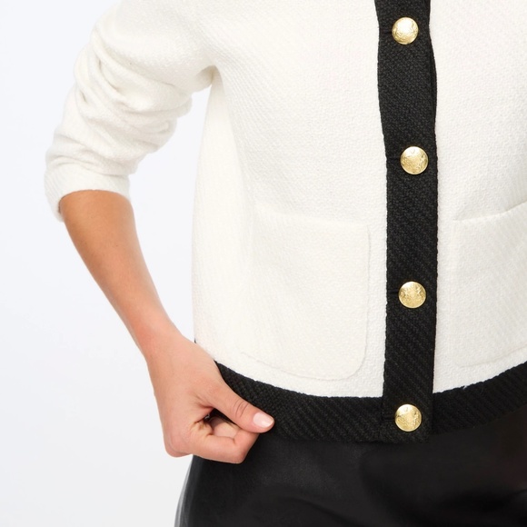 New JCREW Tweed Lady Jacket in Tweed Ivory - Picture 3 of 7